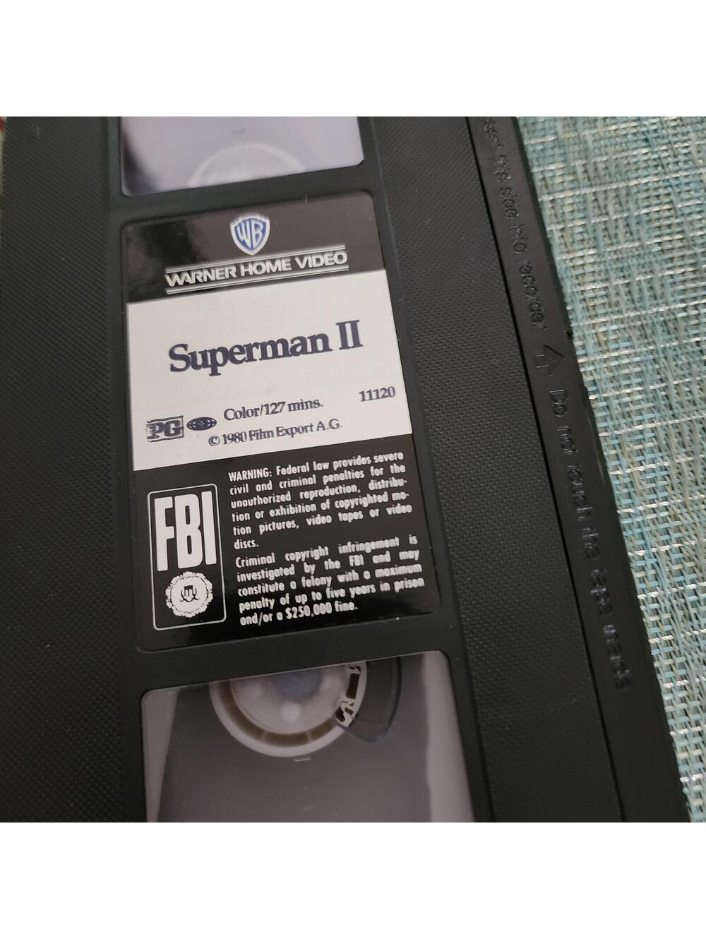 Superman II VHS Christopher Reeve Gene Hackman Warner Home Video Tested - Picture 4 of 5